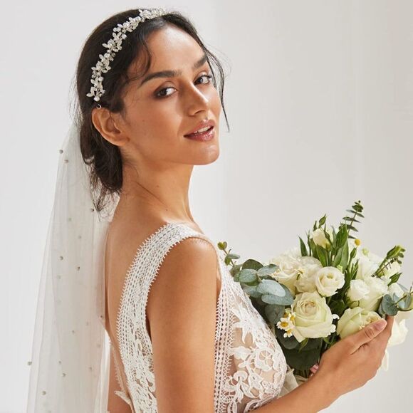 Pearl Wedding Headband Crystal Bridal Headpieces for Wedding Hair Accessories